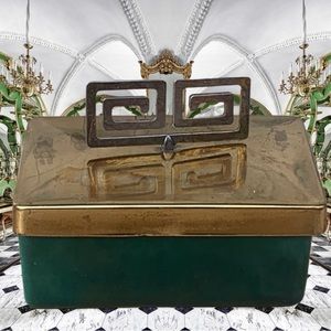 Berns Of Hollywood Mid Century Modern Ceramic Cigarette Trinket Box